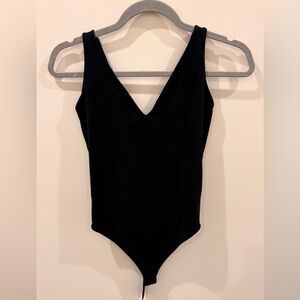 Classic Black V-Neck Bodysuit